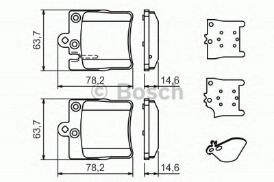 BOSCH 0986494022 -  Комплект тормозных колодок, дисковый тормоз