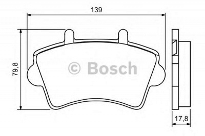 BOSCH 0986494031 -  Комплект тормозных колодок, дисковый тормоз