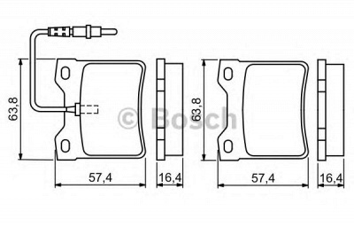 BOSCH 0986494055 -  Комплект тормозных колодок, дисковый тормоз