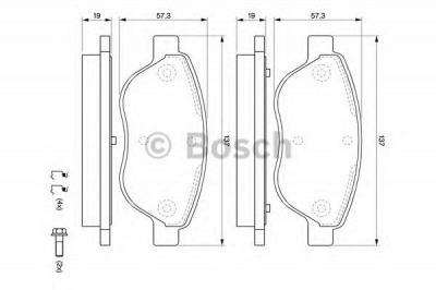 BOSCH 0986494074 -  Комплект тормозных колодок, дисковый тормоз
