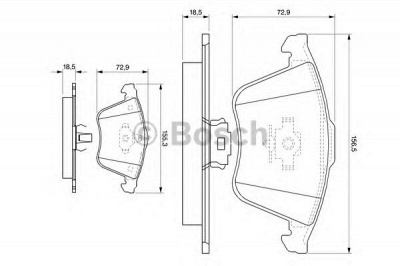 BOSCH 0986494077 -  Комплект тормозных колодок, дисковый тормоз