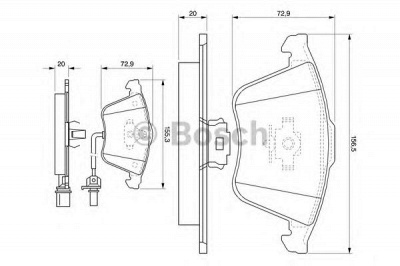 BOSCH 0986494104 -  Комплект тормозных колодок, дисковый тормоз