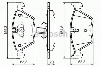 BOSCH 0986494118 -  Комплект тормозных колодок, дисковый тормоз