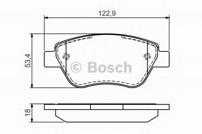 BOSCH 0986494132 -  Комплект тормозных колодок, дисковый тормоз