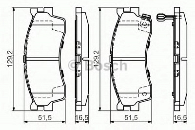 BOSCH 0986494146 -  Комплект тормозных колодок, дисковый тормоз