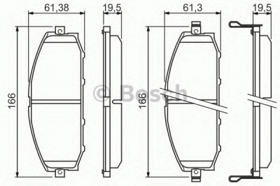 BOSCH 0986494150 -  Комплект тормозных колодок, дисковый тормоз