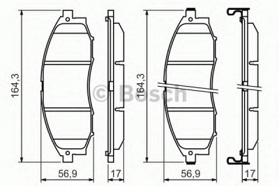 BOSCH 0986494152 -  Комплект тормозных колодок, дисковый тормоз