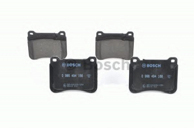 BOSCH 0986494166 -  Комплект тормозных колодок, дисковый тормоз