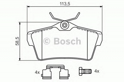 BOSCH 0986494192 -  Комплект тормозных колодок, дисковый тормоз