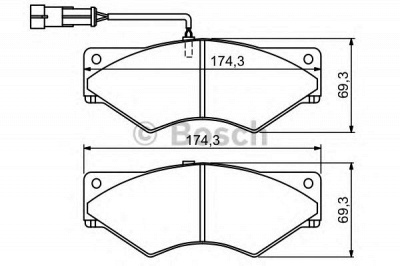 BOSCH 0986494193 -  Комплект тормозных колодок, дисковый тормоз