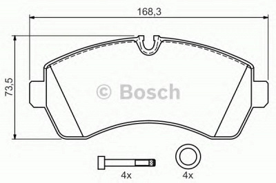 BOSCH 0986494194 -  Комплект тормозных колодок, дисковый тормоз