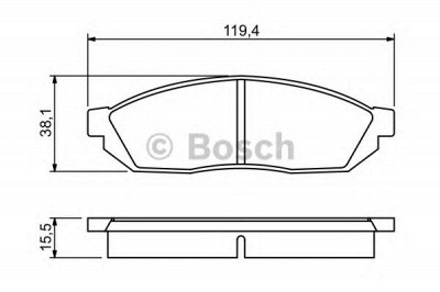BOSCH 0986494208 -  Комплект тормозных колодок, дисковый тормоз