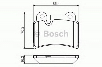 BOSCH 0986494210 -  Комплект тормозных колодок, дисковый тормоз