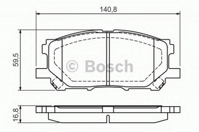 BOSCH 0986494218 -  Комплект тормозных колодок, дисковый тормоз