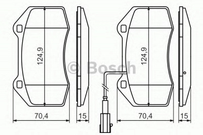 BOSCH 0986494228 -  Комплект тормозных колодок, дисковый тормоз