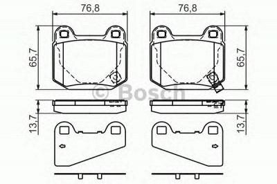 BOSCH 0986494229 -  Комплект тормозных колодок, дисковый тормоз