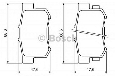 BOSCH 0986494233 -  Комплект тормозных колодок, дисковый тормоз