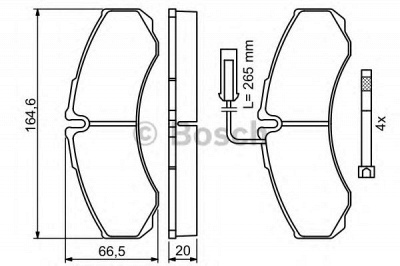 BOSCH 0986494239 -  Комплект тормозных колодок, дисковый тормоз