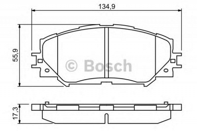 BOSCH 0986494240 -  Комплект тормозных колодок, дисковый тормоз