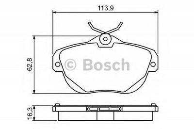 BOSCH 0986494243 -  Комплект тормозных колодок, дисковый тормоз