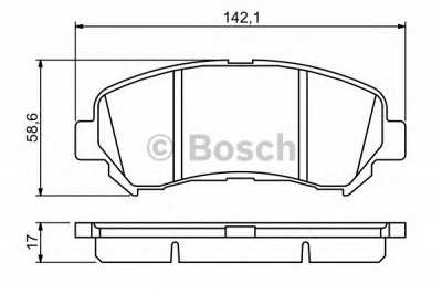 BOSCH 0986494244 -  Комплект тормозных колодок, дисковый тормоз