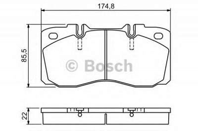BOSCH 0986494257 -  Комплект тормозных колодок, дисковый тормоз