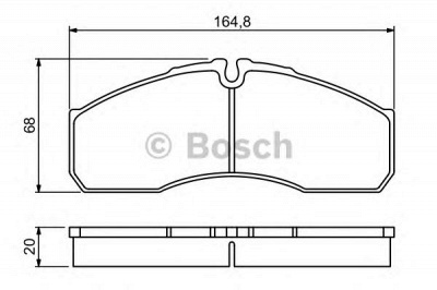 BOSCH 0986494266 -  Комплект тормозных колодок, дисковый тормоз