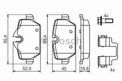 BOSCH 0986494269 -  Комплект тормозных колодок, дисковый тормоз