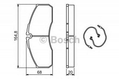 BOSCH 0986494273 -  Комплект тормозных колодок, дисковый тормоз