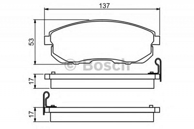 BOSCH 0986494277 -  Комплект тормозных колодок, дисковый тормоз
