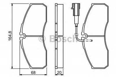 BOSCH 0986494278 -  Комплект тормозных колодок, дисковый тормоз