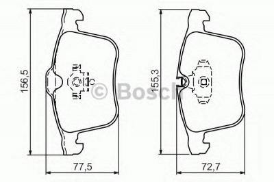 BOSCH 0986494280 -  Комплект тормозных колодок, дисковый тормоз