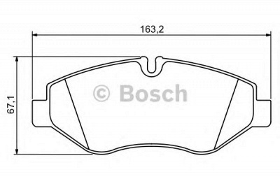 BOSCH 0986494293 -  Комплект тормозных колодок, дисковый тормоз