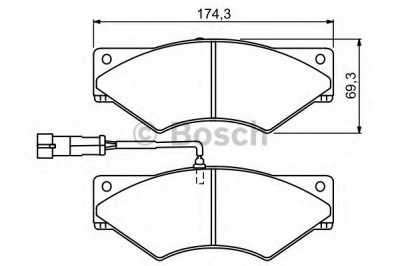 BOSCH 0986494296 -  Комплект тормозных колодок, дисковый тормоз