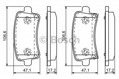 BOSCH 0986494297 -  Комплект тормозных колодок, дисковый тормоз