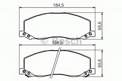 BOSCH 0986494298 -  Комплект тормозных колодок, дисковый тормоз