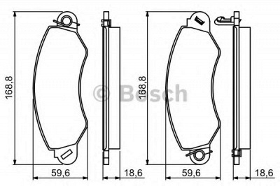 BOSCH 0986494300 -  Комплект тормозных колодок, дисковый тормоз