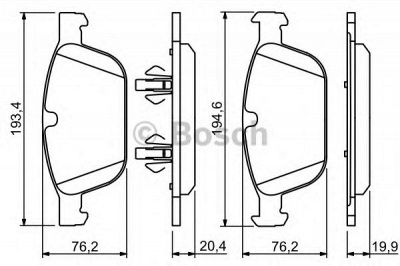 BOSCH 0986494305 -  Комплект тормозных колодок, дисковый тормоз