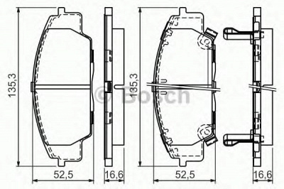 BOSCH 0986494311 -  Комплект тормозных колодок, дисковый тормоз