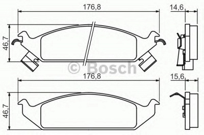 BOSCH 0986494313 -  Комплект тормозных колодок, дисковый тормоз
