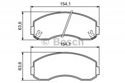 BOSCH 0986494314 -  Комплект тормозных колодок, дисковый тормоз
