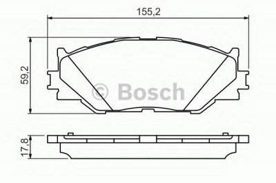 BOSCH 0986494316 -  Комплект тормозных колодок, дисковый тормоз