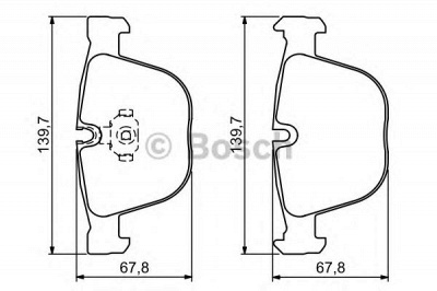 BOSCH 0986494325 -  Комплект тормозных колодок, дисковый тормоз
