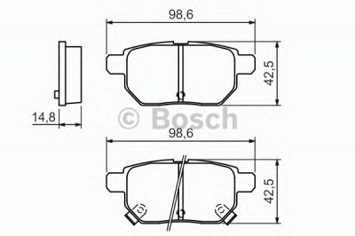 BOSCH 0986494328 -  Комплект тормозных колодок, дисковый тормоз