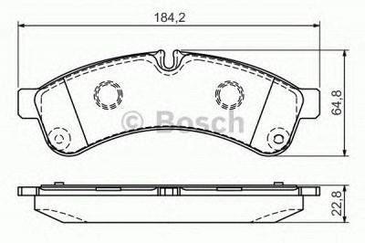 BOSCH 0986494335 -  Комплект тормозных колодок, дисковый тормоз