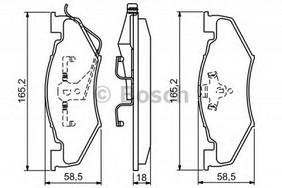 BOSCH 0986494336 -  Комплект тормозных колодок, дисковый тормоз