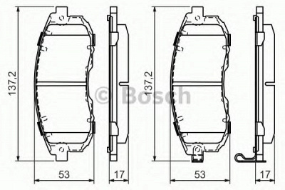 BOSCH 0986494337 -  Комплект тормозных колодок, дисковый тормоз
