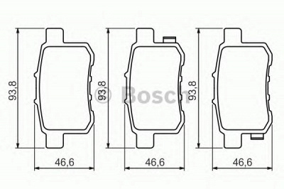 BOSCH 0986494338 -  Комплект тормозных колодок, дисковый тормоз