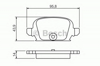 BOSCH 0986494340 -  Комплект тормозных колодок, дисковый тормоз