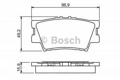 BOSCH 0986494346 -  Комплект тормозных колодок, дисковый тормоз